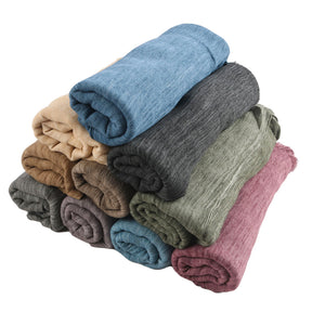 WJ070  Crinkled Rayon Scarf, Finished with Side Fringe