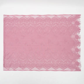 VE160  Plain Polyester Water Wave Cutout Lace Fringe Hijab