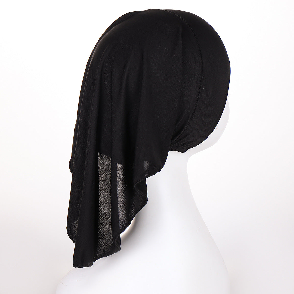 8046  Multi-colored crystal linen long-tail cap