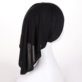 8046  Multi-colored crystal linen long-tail cap