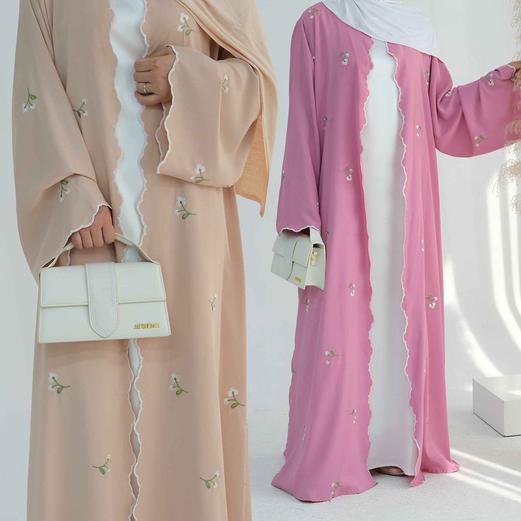 LR881  Elegant Floral Embroidery Lace Cardigan