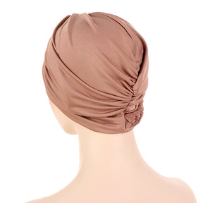 M03 fashion plain hijab turban hat