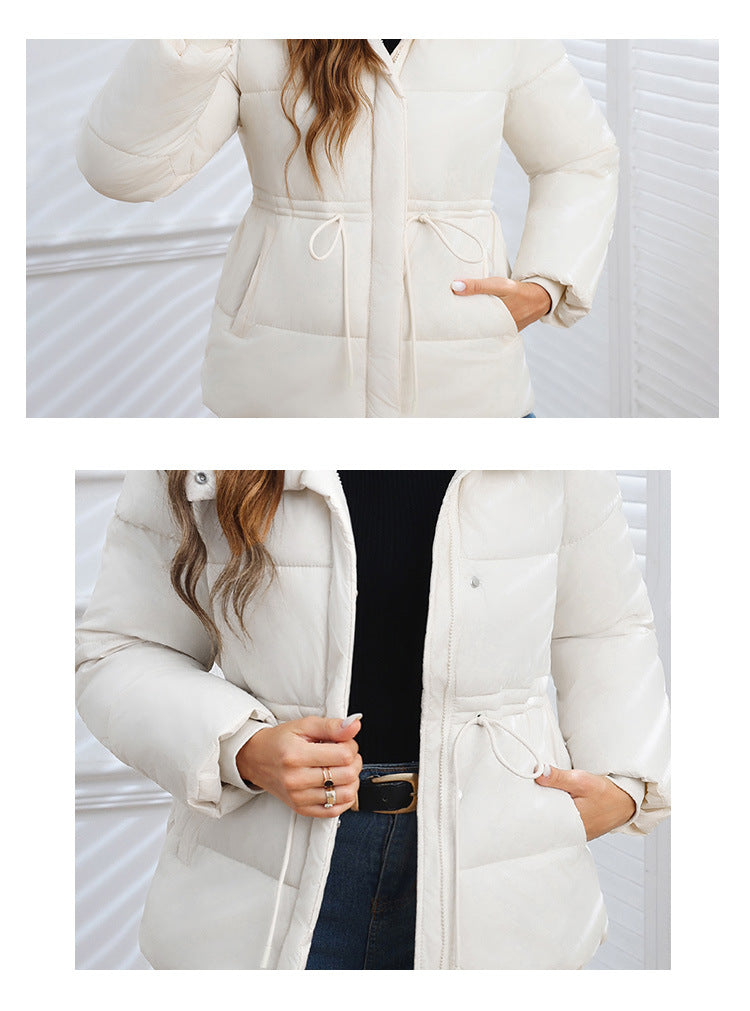 WAN827  Women's Petite Slim Winter Hooded Cotton-Padded Jacket