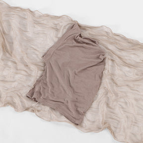 SW177  Plain Crystal Linen Crinkle Instant Hijab with Cap