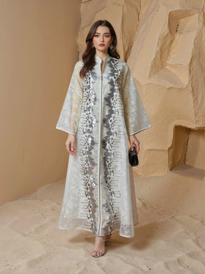 SMT240  Sheer mesh maxi dress – breathable luxury, elegantly effortless
