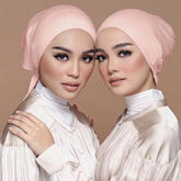 TJ010  under cap with inner layer instant hijab