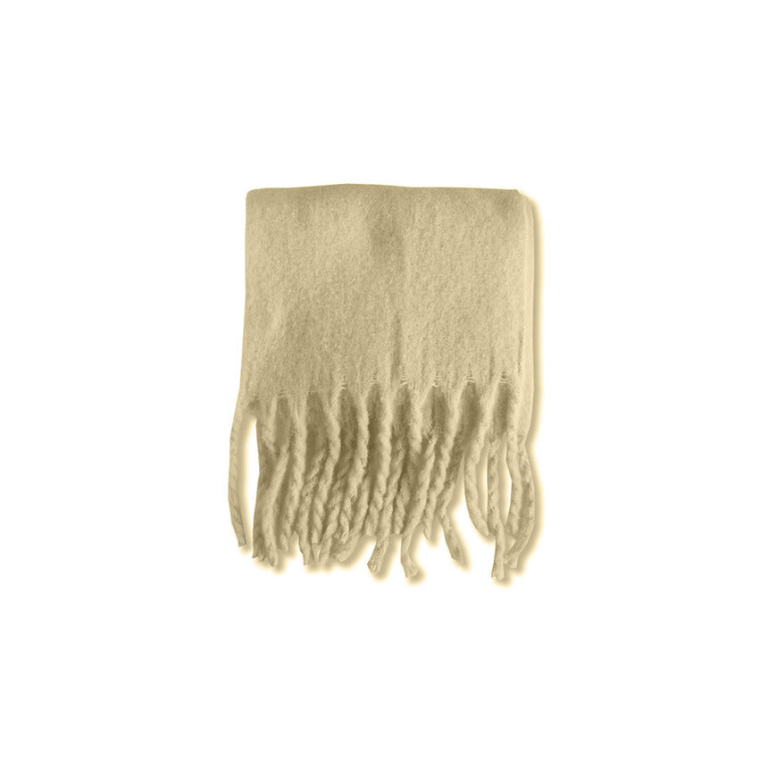 TLQHZZ-066 plain thick tassel winter scarf