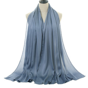 YW128 pleated chiffon hijab