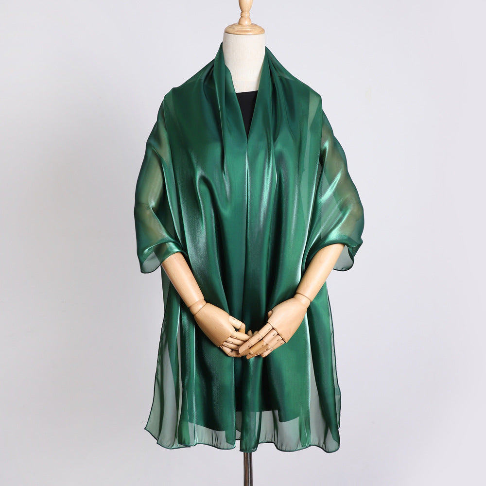 OGS01  Plain Glossy Organza Silky-Look Hijab