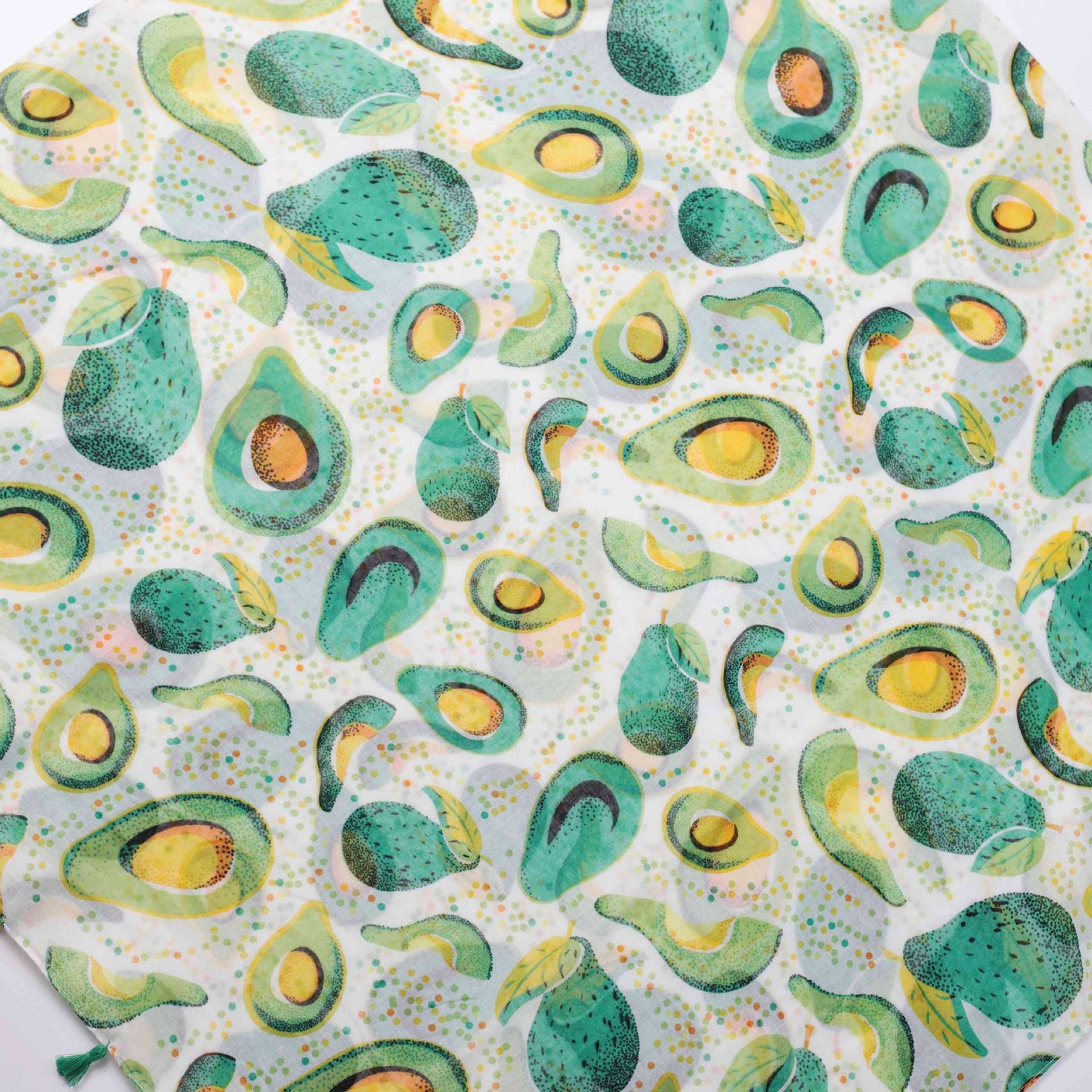 JY240608   Avocado printed silk scarf