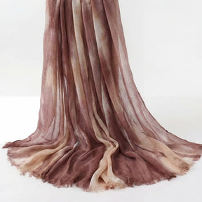 WJA485  Gradient Tie-Dye Autumn/Winter Crinkled Hijab