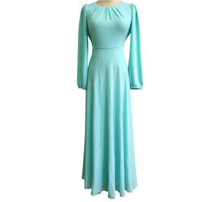 9514 Solid color chiffon muslim dress