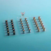 C-1045  Elegant Strong Magnetic Clasp Set with Colored Diamonds