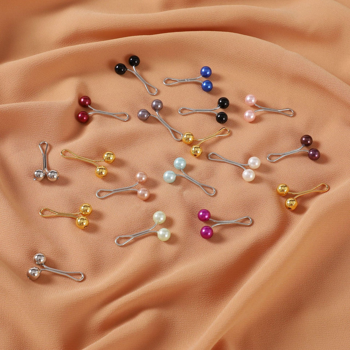 DGUXJ  Minimalist Multicolor Pearl Clip Fashion Accessory U-Shaped Pin