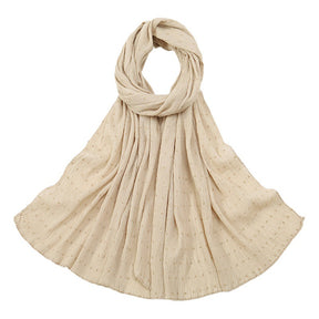 VS667 plain cotton and linen hijab scarf