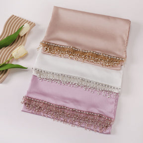 241114-1  Rhinestone Satin Scarf