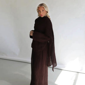 LR1034  Women's Plain Button Cardigan & Pants Two-Piece Set