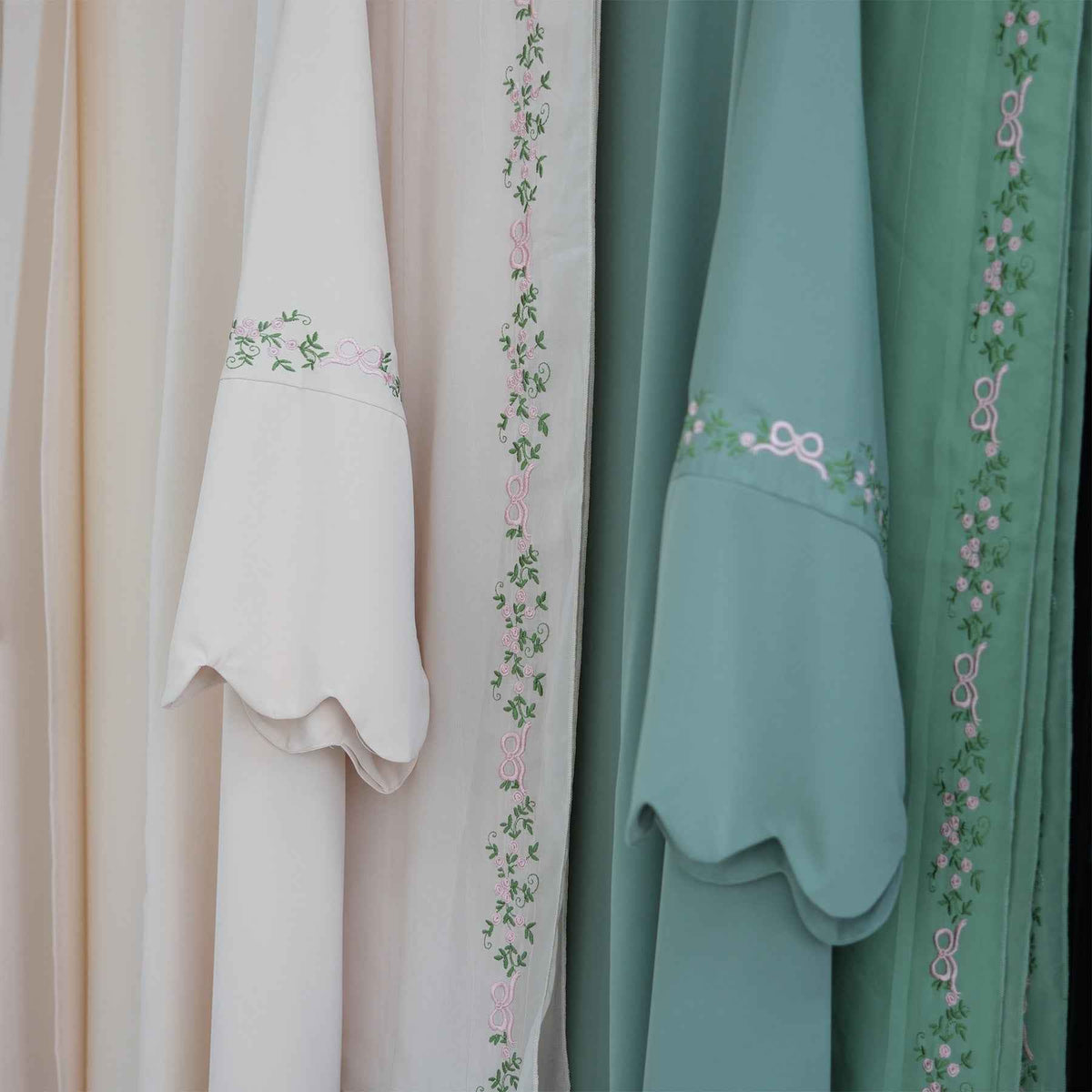 LR1068 Blossom Embroidered Hijab with Matching Abaya