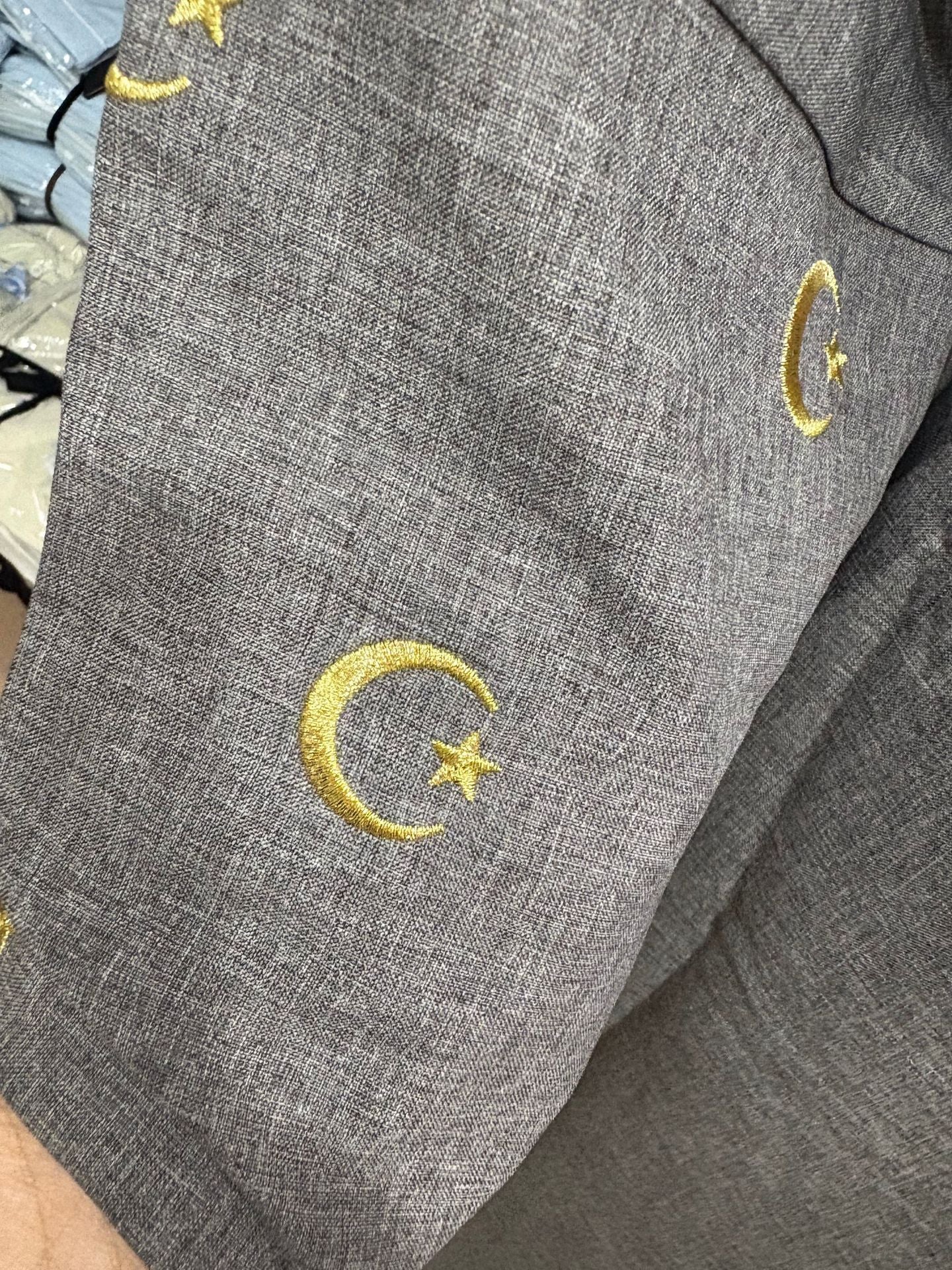 SH2537-2.0  Plain moon embroidery elegant fashionable long-sleeve dress