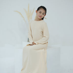 LR782 Abaya para niños con borlas bellamente bordadas BABY ABAYA abaya