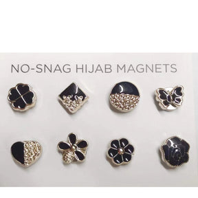 SZ001  Muslim scarf buckle magnetic buckle four-leaf clover scarf buckle strong magnetic seamless buckle round  hijab pins magnet