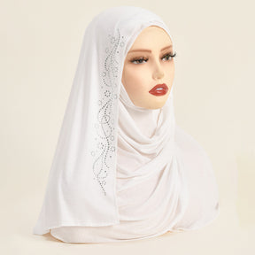 RS049  Mercerized cotton glass diamond hijab