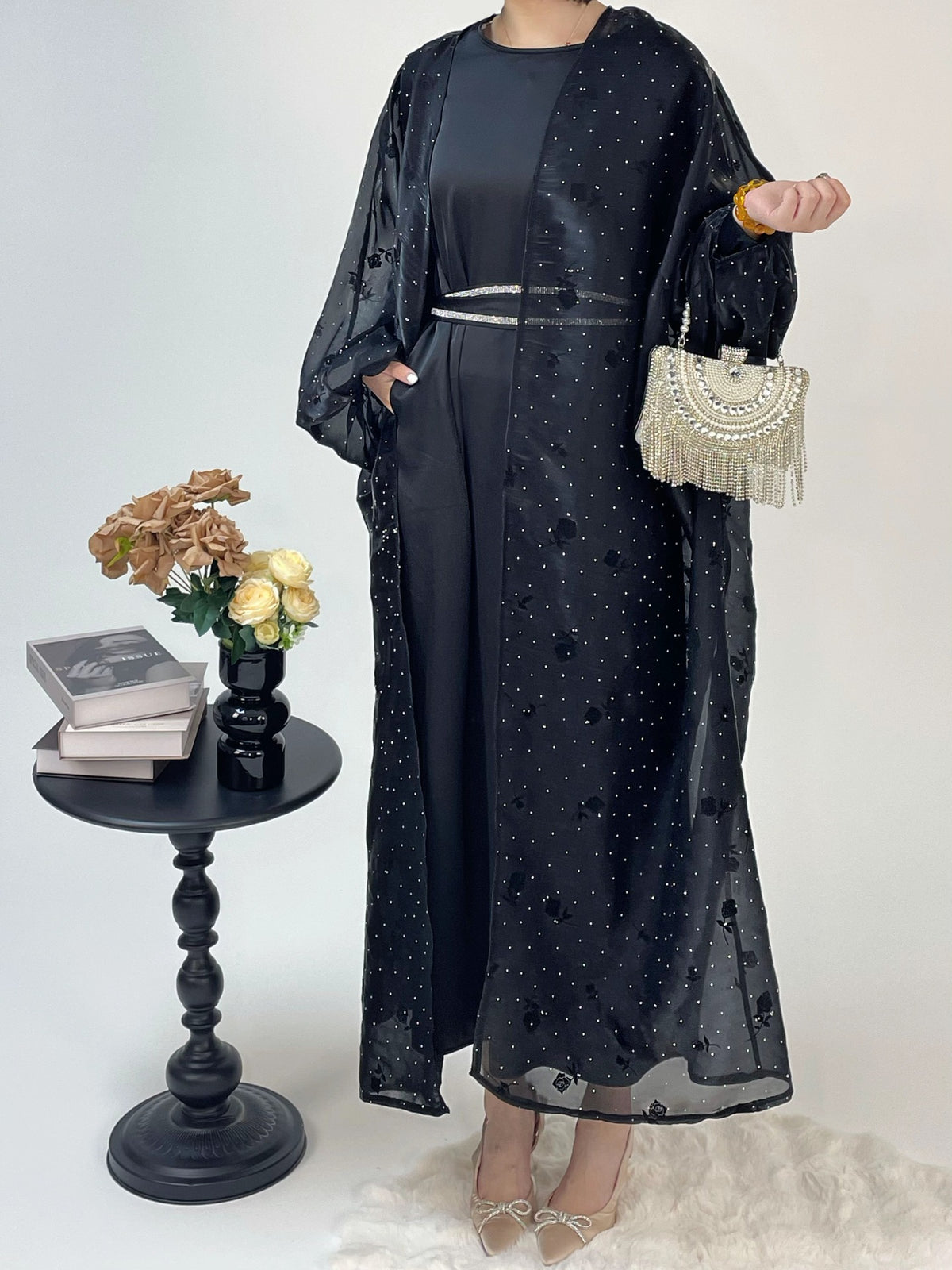 MGTZ  Muslim Abaya Rose Dress
