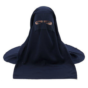 YW237 plain hood mask hijab