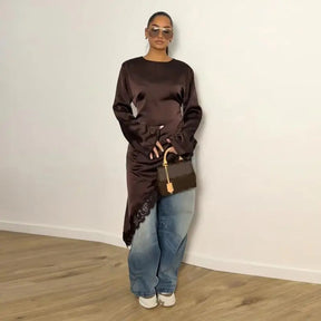 T04  Casual Fashion Slim Fit Abaya Long Dress