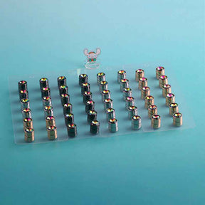 C-1045  Elegant Strong Magnetic Clasp Set with Colored Diamonds