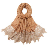 VS485 plain Point drill lace hijab