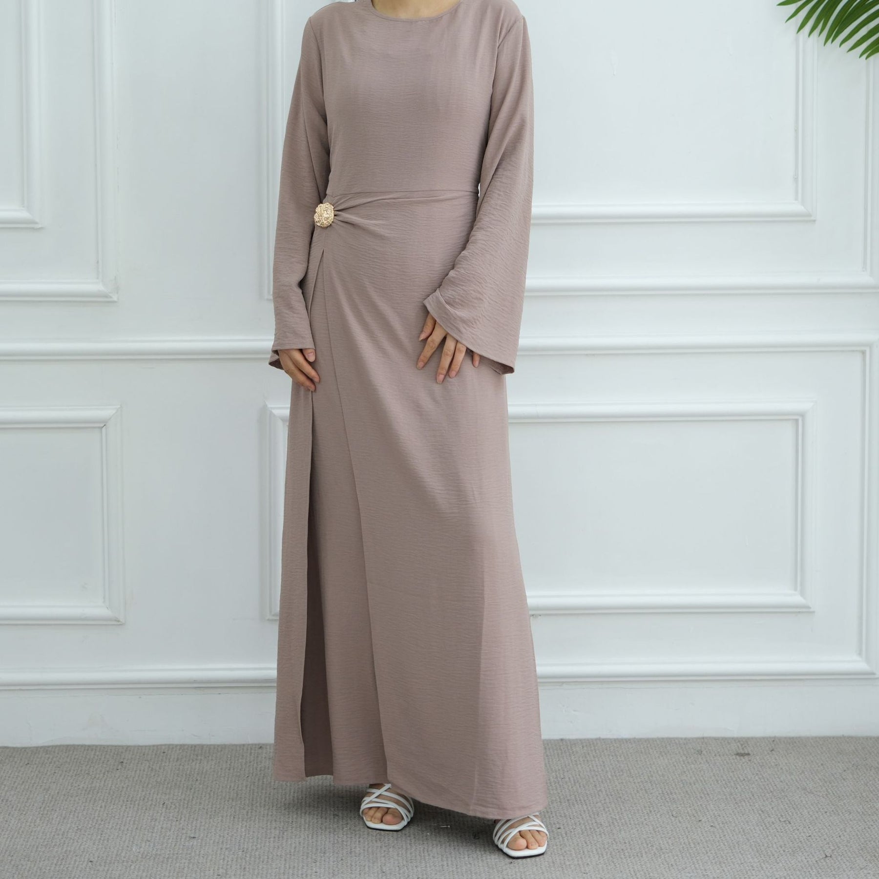 LR1077  Women's Plain Minimalist Dress for Daily Wear