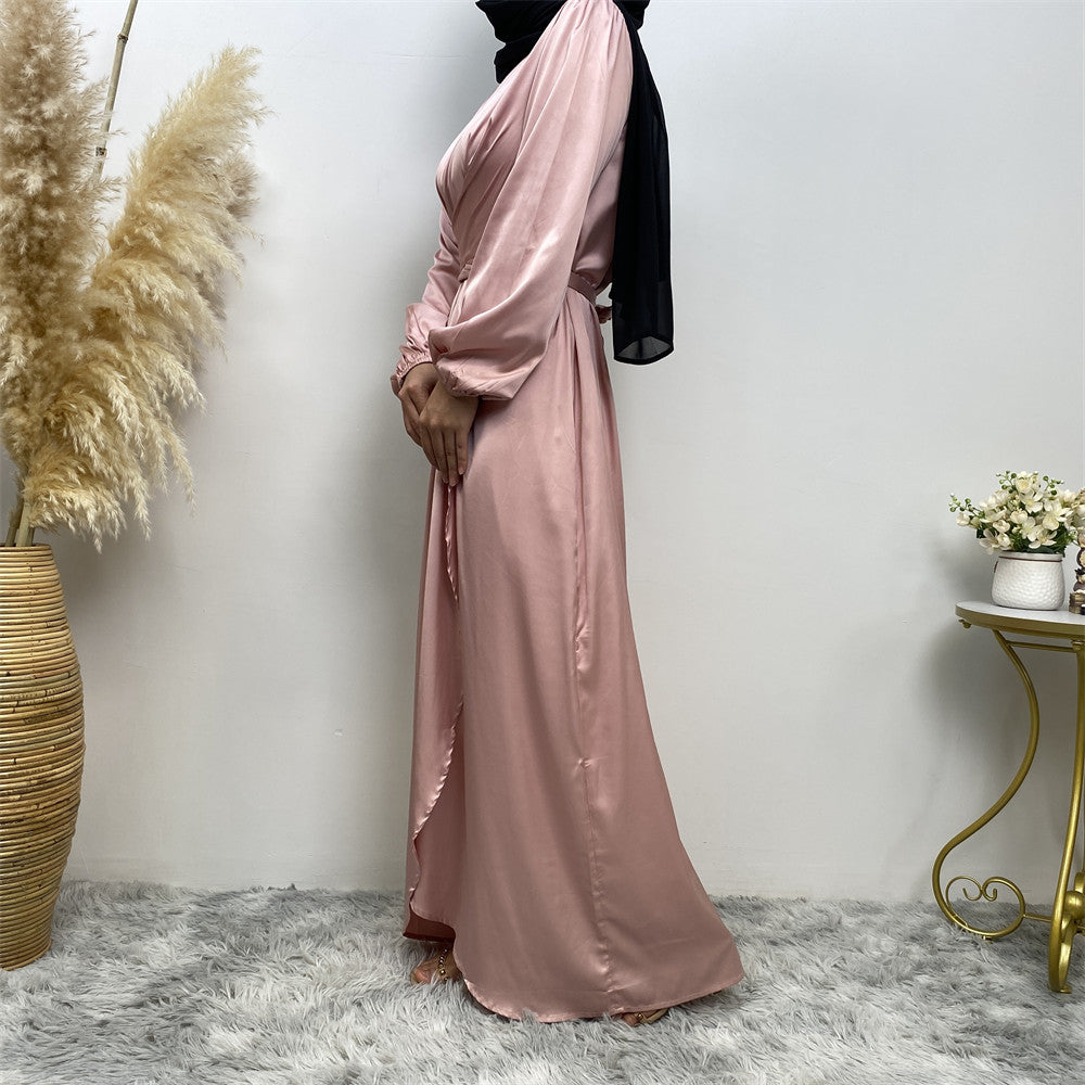 6345 plain muslim abaya dress