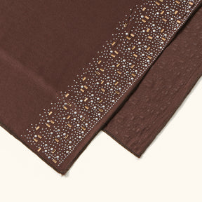 YW425  Mercerized Cotton Special-Shaped Hotfix Rhinestone Hijab