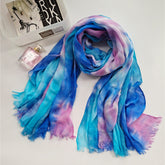 JY-79  Modal hand tie-dye shawl small fresh beach scarf sunscreen shawl silk scarf