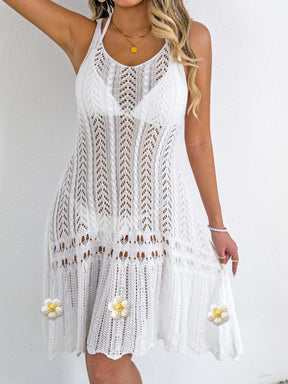 Z106701  Hollow woven hand-crocheted patchwork beach cover-up