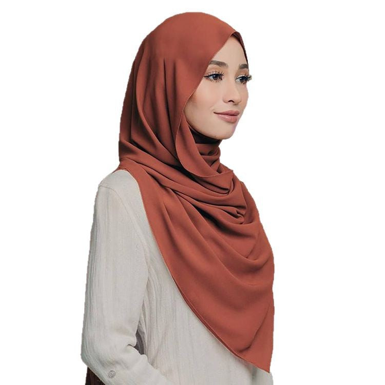 HYWJ017  Chiffon linen soft breathable silky Muslim hijab