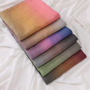 MSL411   Gradient color stitching casual hijab - MOQ:2