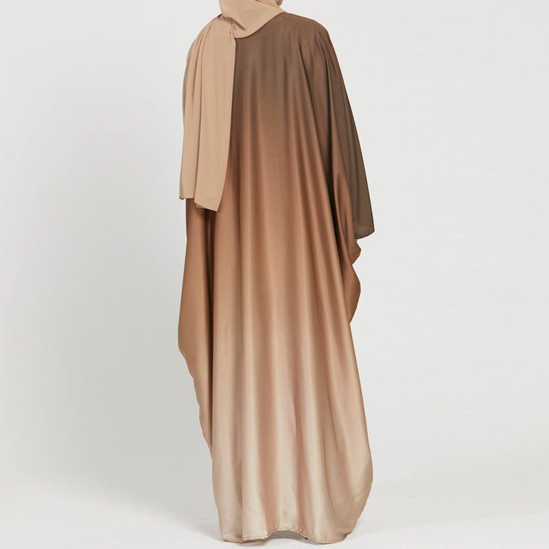 6750 Color Gradient Mobre Muslim Abaya