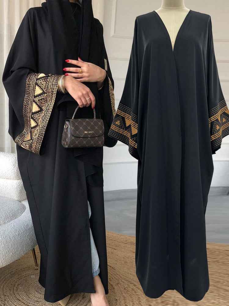 F418  Fashionable outerwear embroidered abaya