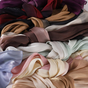 YZ313  Shimmering Ombre Sea Island Satin Crinkle Polyester Hijab