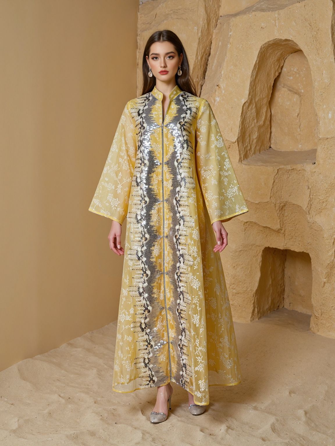 SMT240  Sheer mesh maxi dress – breathable luxury, elegantly effortless