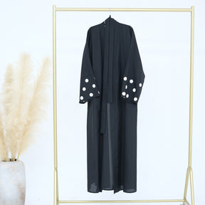 LR852 Fashionable Cloud Embroidery Dubai Turkish Elegant Cardigan Abaya