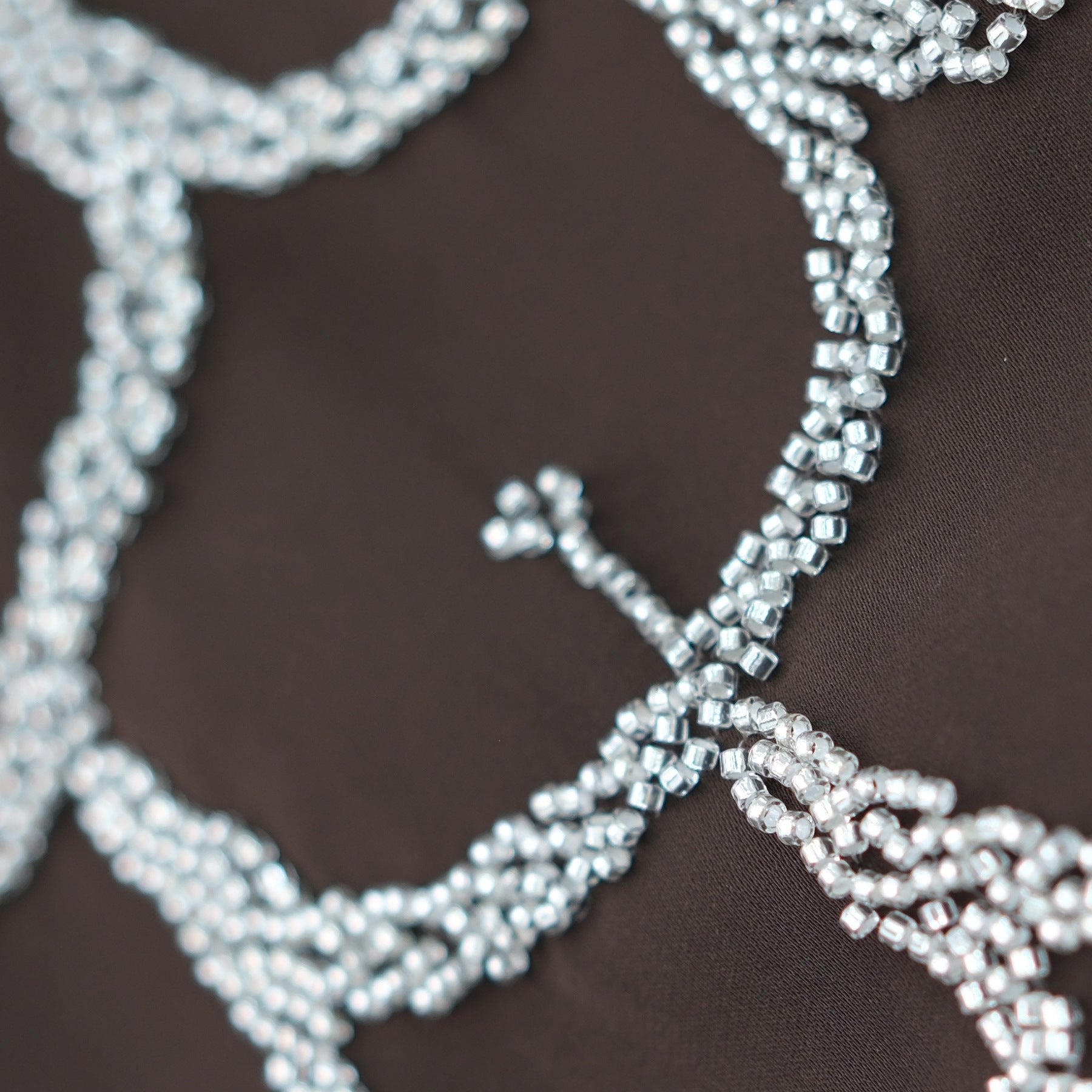 LR864  Plain hand-beaded cardigan
