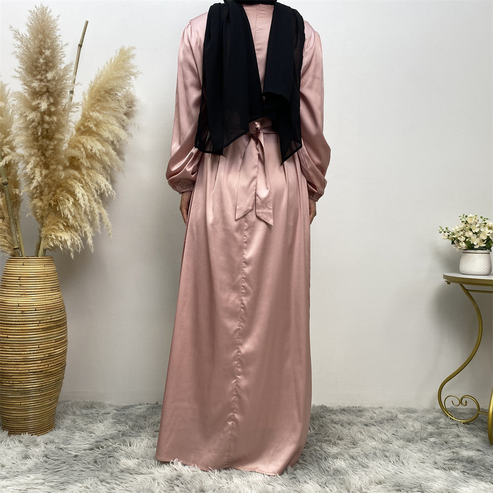 6345 plain muslim abaya dress