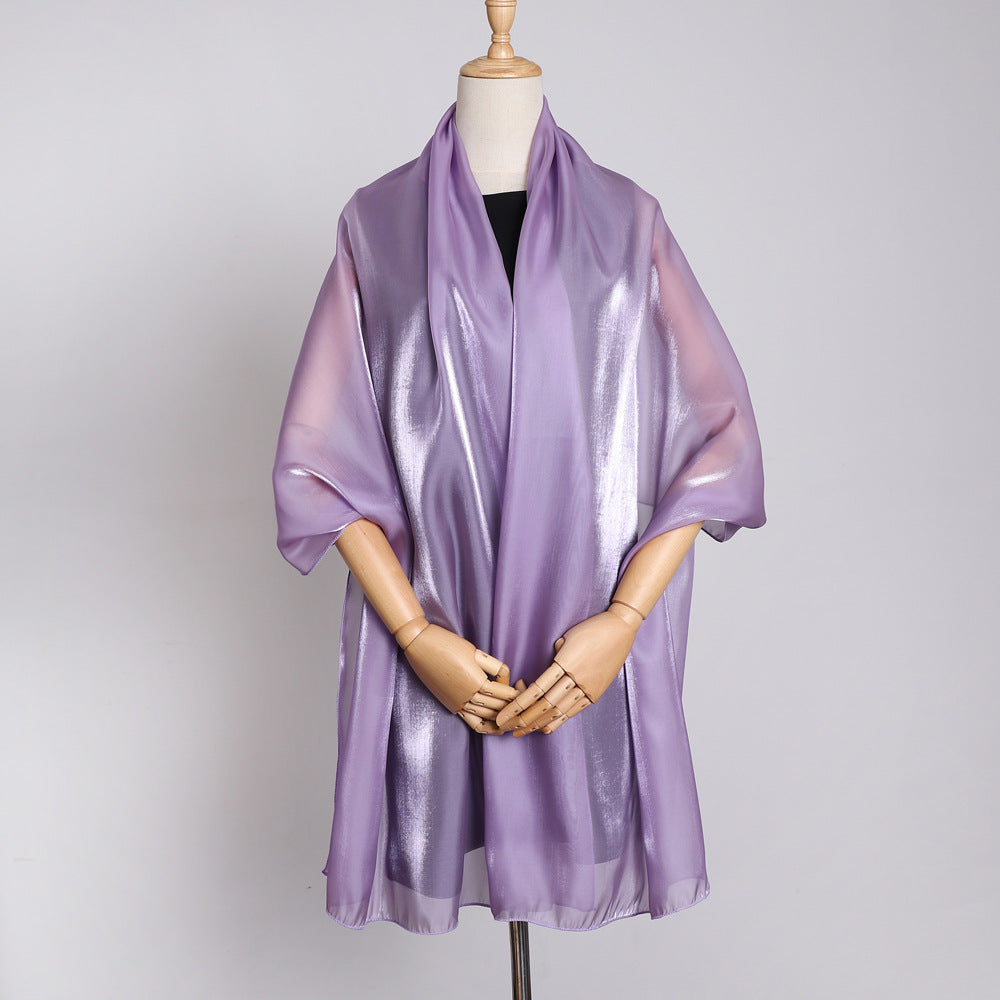 OGS01  Plain Glossy Organza Silky-Look Hijab