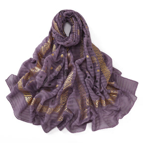B1  Simple gold stamped scarf