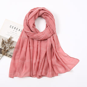 VS312 plain lattice hijab scarf