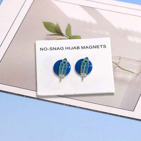 JS025  Peacock Feather Hijab Magnetic Clasp - MOQ: 300 pcs/color