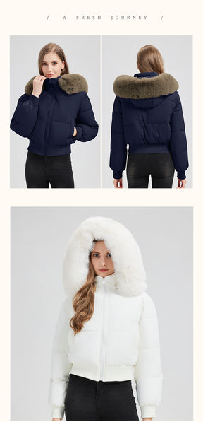 523  Women's Short Slim Winter Cotton-Padded Jacket Coat